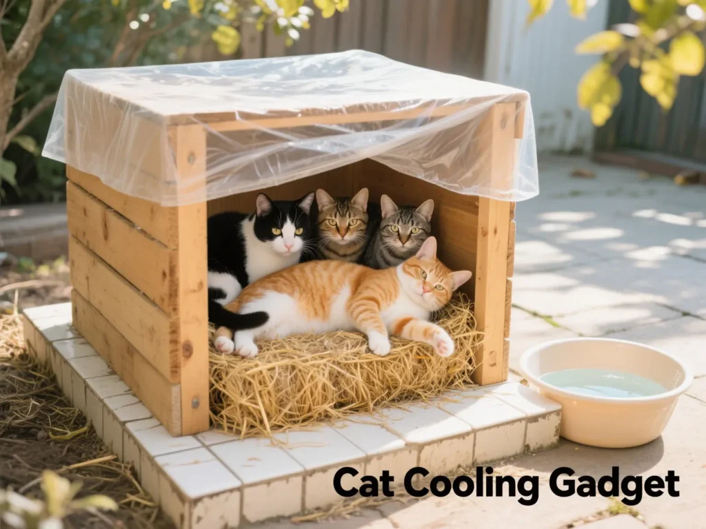 DIY Wooden House Cat Cooling Gadget