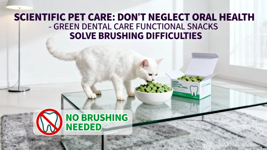 Scientific Pet Care: Cat eating dental snacks