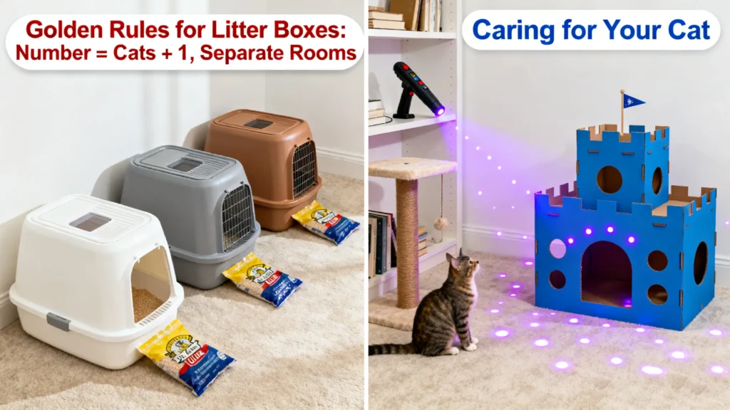 Caring for your cat: litter & play solutions.
