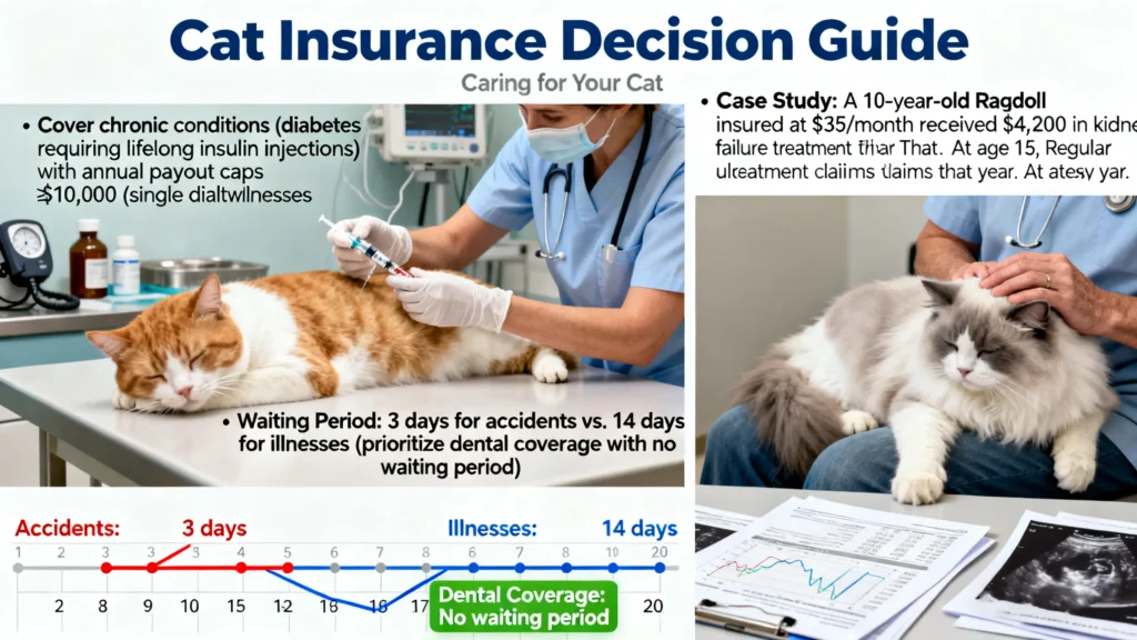 Caring for your cat: insurance decision guide.